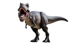 Gray Tyrannosaurus Rex Roaring with Open Mouth and Sharp Teeth