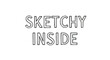 © Bernada - Hand drawn sketchy text 'Sketchy Inside' on white background, artistic concept