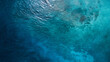 © Selvam - Top view of deep blue sea water surface with small ripples, aerial drone shot of turquoise ocean texture at island with abstract nature background.