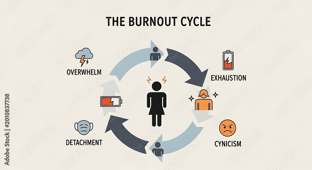 Understanding the Burnout Cycle - A Visual Guide to Recognizing and ...