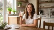 © Eduardo - Young beautiful woman holding a glass of fresh milk in a modern kitchen - healthy lifestyle and nutrition concept.