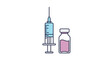 © Meta - Medical syringe and vaccine bottle.