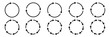 © IQ art_Design - Set of circle arrows isolated on white background. Rotate and spinning symbol. Circular rotation loading element, redo process. Circle arrow 1, 2, 3, 4, 5, 6, 7, 8, 9, 10 icon set vector illustration.