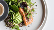 © Benjaporn - Longevity meal with modern styling and large negative space showcasing premium wellness nutrition and refined healthy lifestyle concept