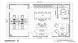 © Moni - Architectural floor plan drawing of a modern office space layout.