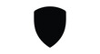 © AL-AMIN - Black shield shape isolated on a white background silhouette high quality professional