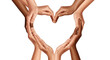 © Meheraj - Multiple Hands Forming Heart Shape Symbolizing Unity and Diversity
