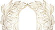 © Saharia - Elegant golden leaf arch frame