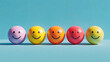 © Anton Popov - Bright mental health concept with positive emotion symbols representing happiness, wellbeing, resilience, mindfulness, emotional balance and psychological wellness