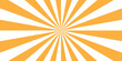 © MOHART PARK - abstract orange and white retro with sunburst pattern orange and white design. Vintage sunrays illustration swirl line. sun beam vector banner design and comic burst gradient concept pa