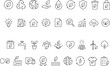 © kaziEmrana - Green Sustainability Line Icons Set
