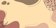© Akhmad - Hand-drawn Abstract Organic Shape Background in Earthy Tones with Minimalist Line Art