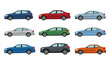 © MDSAKIB - Modern European car side view vector collection stylish auto set isolated