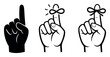© ProVector - Hands with strings tied around index fingers reminding to remember something important, expressing ideas of memory and notice