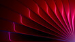 © 3d_kot - Ribbed glass with smooth diagonal geometry and soft light refraction. Fan-shaped abstract composition that converges at the corner with luminous gradient layers bending through ribbed glass. 3d render