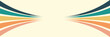 © Ribut - Abstract colorful 70s background vector. Vintage retro wallpaper with rainbow stripes and wavy lines.