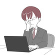 © kei02 - デスクワークで目頭を押さえる男性