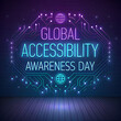© MD SHAJID MIAH - Global accessibility awareness day neon circuit board design.