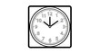 © mecca - Minimalist Clock Face Icon, Time Concept, Isolated on White Background