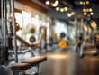 © Mikhail Vorobev - Empty well-lit gym interior with workout benches and various exercise equipment creating a calm and inviting fitness environment early in the day