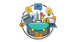 © PANGERANDESIGN - Business Finance Money Briefcase Icon.
