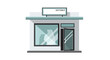 © Biru - Modern Storefront with Large Window and Open Door - Editable Sign
