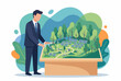 © ihsandarujati - Businessman analyzing green energy venture capital investment model