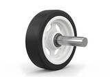 Black wheel with silver axle