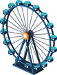 © I'mllustration - Isometric Ferris Wheel Vector Illustration for Amusement Park Theme