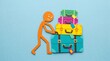 © Everlasting Dreams - A weary figure hunched over a stack of luggage illustrates the exhaustion of chronic stress, the toll of past trauma, and the mental strain of carrying too many responsibilities.
