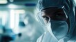 © PikePicture - Scientist person working in biohazard personal protective equipment