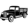 © Md - flat vector illustration of a 1930s vintage pickup vector illustration