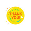 © thienhuong - Thank You Message Graphic with Appreciation Text Design Isolated on Transparent Background