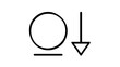 © RANGA - Deflation vector icon illustration featuring a minimalist coin symbol above a horizontal line with a downward arrow indicating a decrease in value, economic decline, and financial market loss.