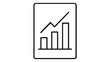 © Saad - Financial report vector icon illustration featuring a document with a rising stock market line graph and bar chart, representing business growth, data analysis, and economic success.