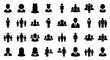 © Empik - Black silhouettes of business people icons.