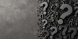 © Forex - A textured gray background meets a dense cluster of question marks