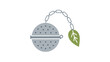 © MSTLILIMA - Hand-drawn minimalist tea infuser vector icon featuring an editable stroke design for customizable line weight, perfect for kitchen utensil illustrations and modern beverage branding projects.