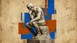 © Masque - The Thinker sculpture embodies the concept of philosophy through profound thought.