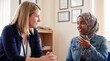 © Aurora Aesthetics - Female teacher listening student counseling classroom mentoring education support diversity empathy white woman educator paying close attention to a black teenage girl during private school dialog