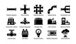 © Cali6ro - Pipeline and gas infrastructure icons displayed on white background