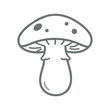 © Studicon - Stylized mushroom with spots on its cap evokes a sense of simplicity and natural wonder