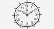© tisu - Hand Drawn Clock Face Showing Time.