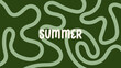 © Dream Graphics - Abstract green summer background, Trendy organic summer wave design, Minimal botanical summer poster, Modern playful summer banner