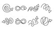 © Pot - continuous line drawing A collection of hand-drawn infinity arrows.