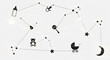 © Kaka - Baby Constellation Pattern with Nursery Icons and Stars