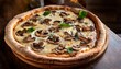 © Marie K - a mushroom loveraets dream pizza with porcini shiitake and truffle infused cheese on a sourdough crust