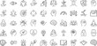 © HM - Mental health awareness and psychological stability line icon collection