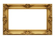 © Debbrata - Ornate gold picture frame with intricate designs isolated on transparent background
