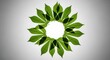 © Gatot - Nature's Circle Of Green Leaves Forms A Radial Pattern